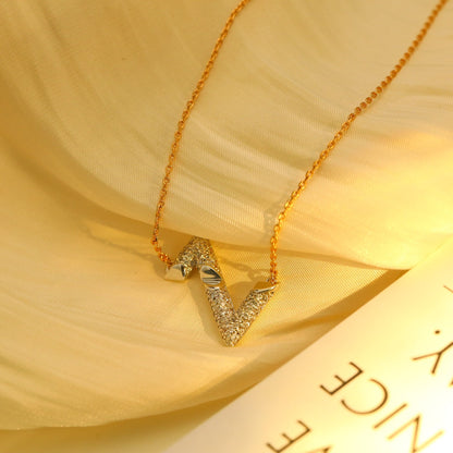 [Aurelle Style]VOLT SILVER DIAMOND PEDANT NECKLACE