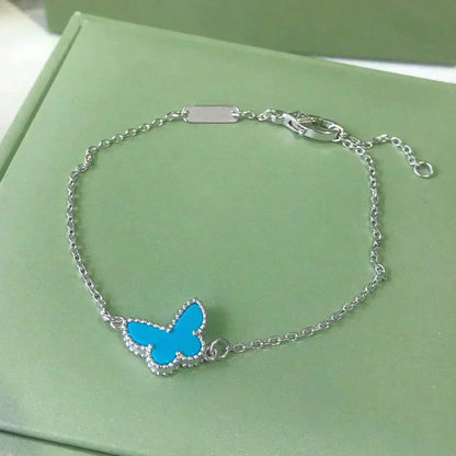 [Aurelle Style]BUTTERFLY TURQUOISE BUTTERFLY BRACELET SILVER