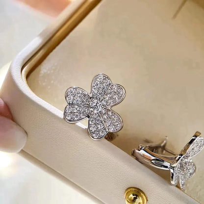 [Aurelle Style]CLOVER COMOS DIAMOND EARRINGS SILVER