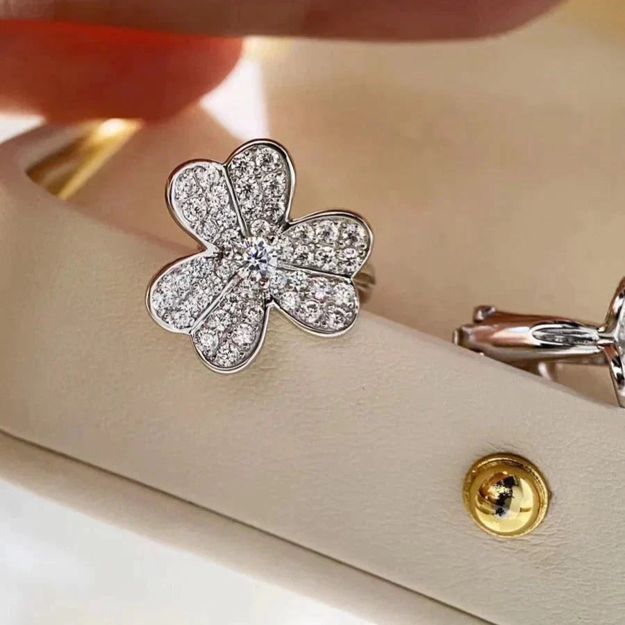 [Aurelle Style]CLOVER COMOS DIAMOND EARRINGS SILVER
