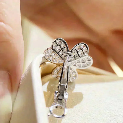 [Aurelle Style]CLOVER COMOS DIAMOND EARRINGS SILVER