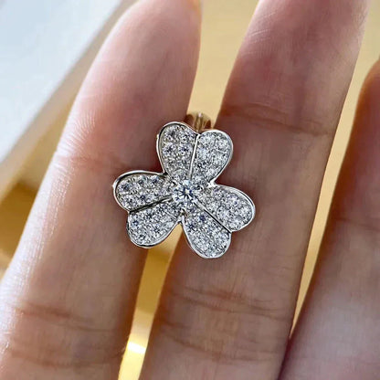 [Aurelle Style]CLOVER COMOS DIAMOND EARRINGS SILVER