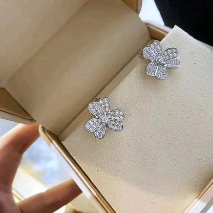 [Aurelle Style]CLOVER COMOS DIAMOND EARRINGS SILVER