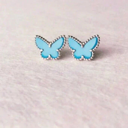 [Aurelle Style]BUTTERFLY TURQUOISE EARRINGS SILVER