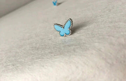 [Aurelle Style]BUTTERFLY TURQUOISE EARRINGS SILVER