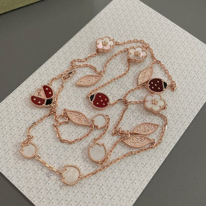 [Aurelle Style]LUCKY SPRING 15 MOTIFS ROSE GOLD NECKLACE