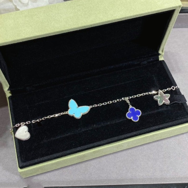 [Aurelle Style]LUCKY SPRING SILVER BRACELET 4 MOTIF