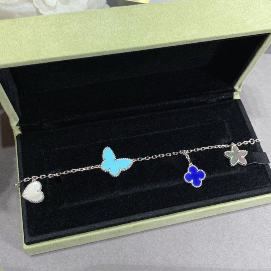 [Aurelle Style]LUCKY SPRING SILVER BRACELET 4 MOTIF