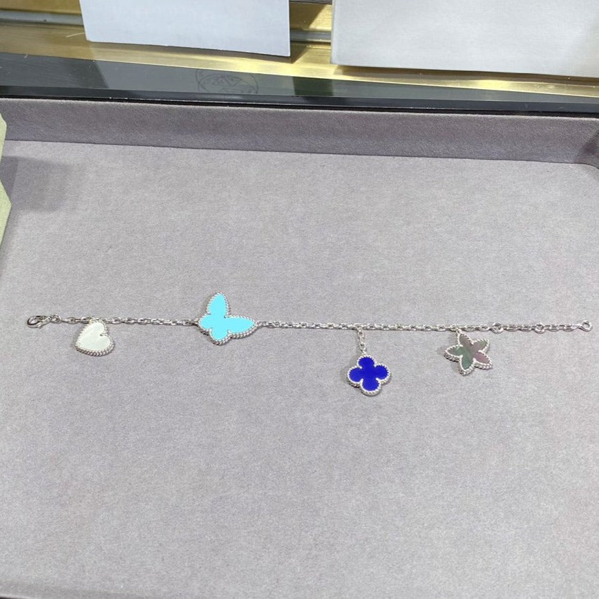 [Aurelle Style]LUCKY SPRING SILVER BRACELET 4 MOTIF