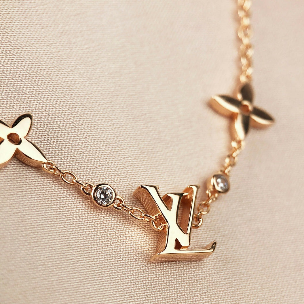 [Aurelle Style]STAR AND SUN 7 MOTIFS GOLD BRACELET