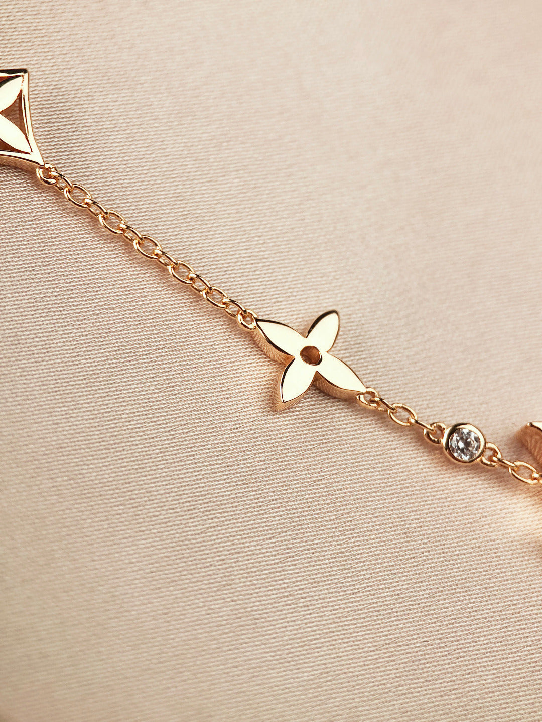 [Aurelle Style]STAR AND SUN 7 MOTIFS GOLD BRACELET