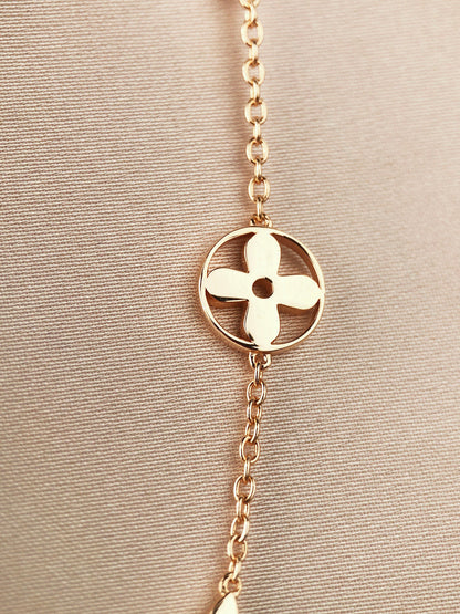 [Aurelle Style]STAR AND SUN 7 MOTIFS GOLD BRACELET