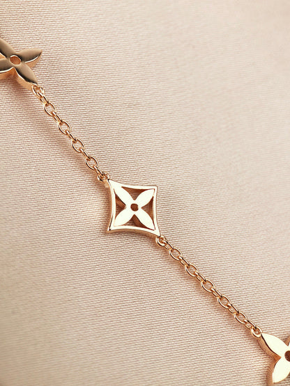 [Aurelle Style]STAR AND SUN 7 MOTIFS GOLD BRACELET