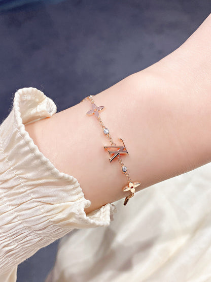 [Aurelle Style]STAR AND SUN 7 MOTIFS GOLD BRACELET