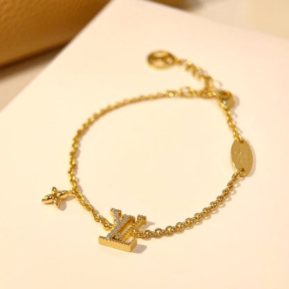 [Aurelle Style]LOGO STAR MOTIF GOLD BRACELET