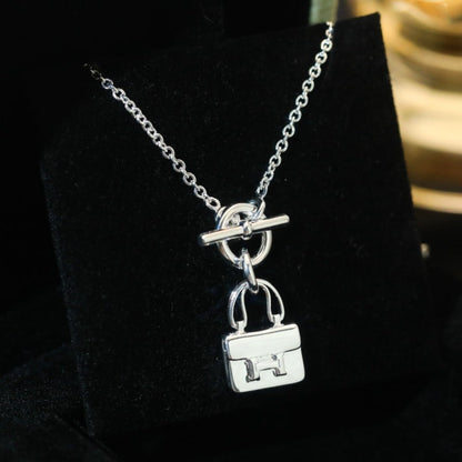 [Aurelle Style]POP H PEDANT SILVER NECKLACE