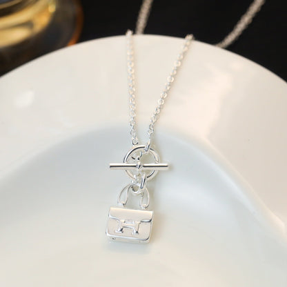 [Aurelle Style]POP H PEDANT SILVER NECKLACE