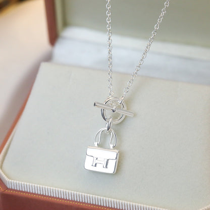 [Aurelle Style]POP H PEDANT SILVER NECKLACE