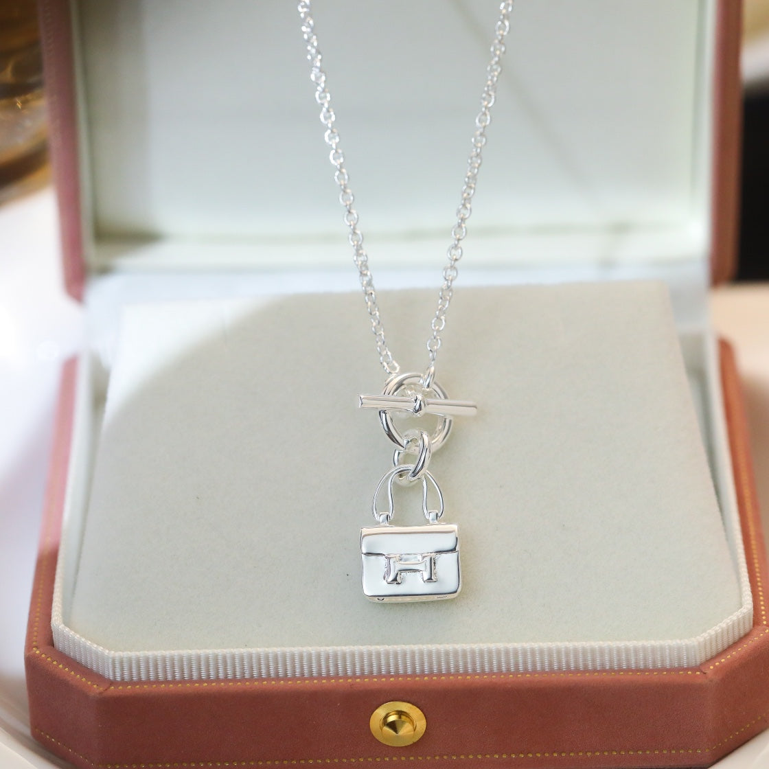[Aurelle Style]POP H PEDANT SILVER NECKLACE