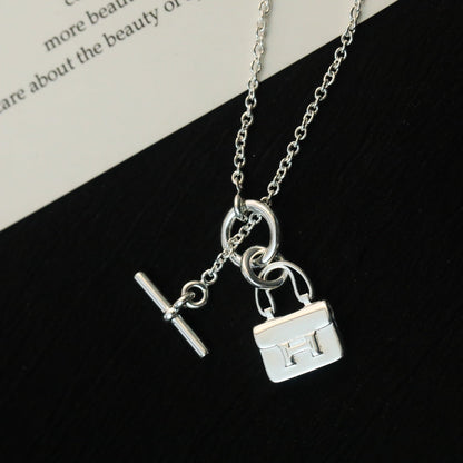 [Aurelle Style]POP H PEDANT SILVER NECKLACE
