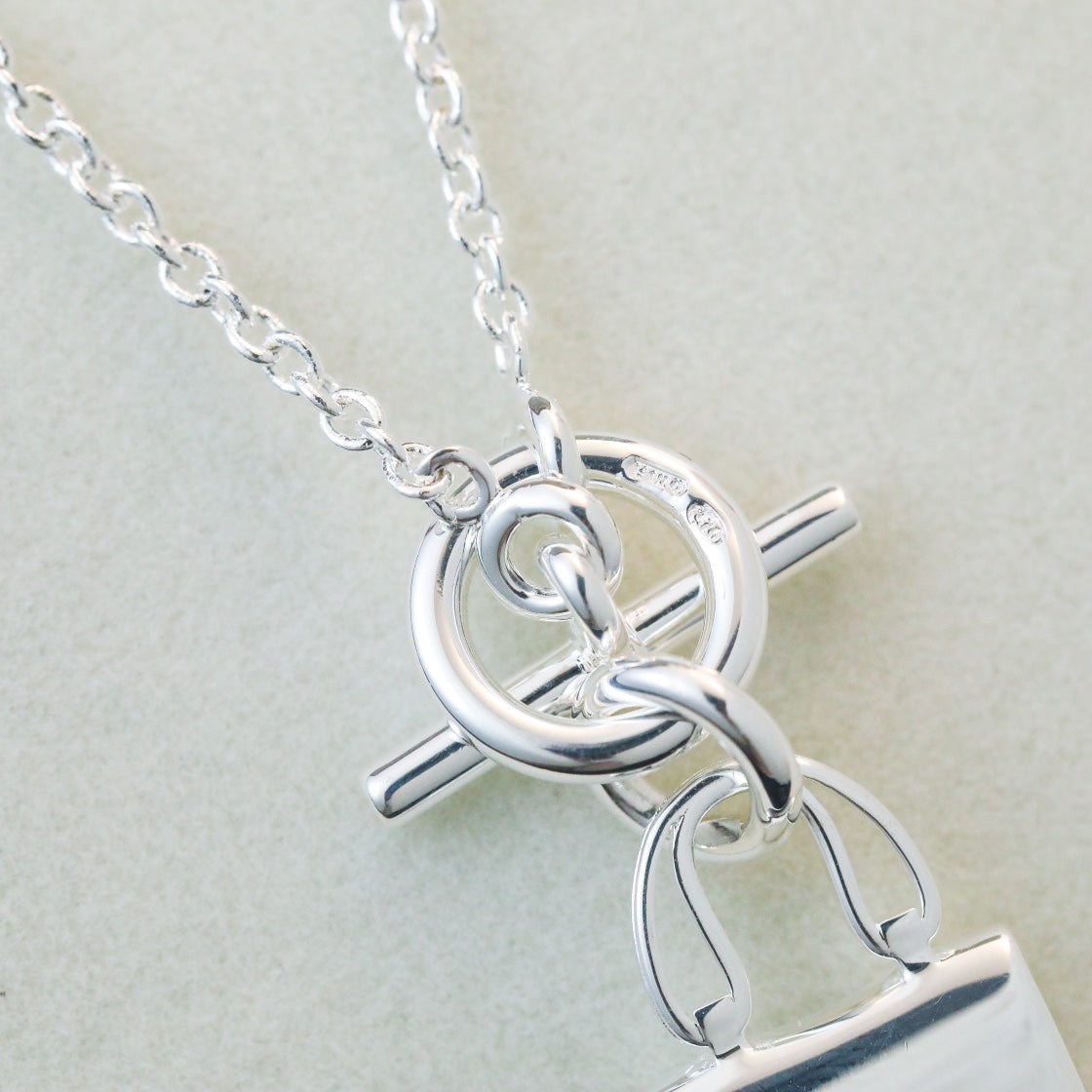 [Aurelle Style]POP H PEDANT SILVER NECKLACE