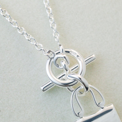 [Aurelle Style]POP H PEDANT SILVER NECKLACE