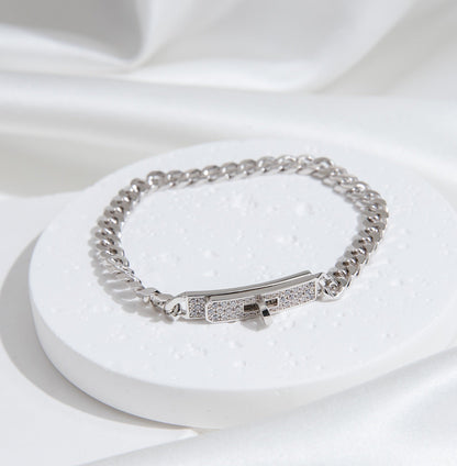 [Aurelle Style]KELLY CHAIN SILVER DIAMOND BRACELET