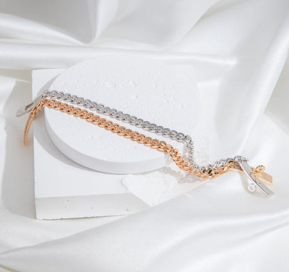 [Aurelle Style]KELLY CHAIN SILVER DIAMOND BRACELET