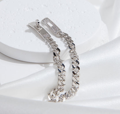 [Aurelle Style]KELLY CHAIN SILVER DIAMOND BRACELET