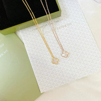[Aurelle Style]CLOVER MINI 9.5MM WHITE MOTHER-OF-PEARL NECKLACE