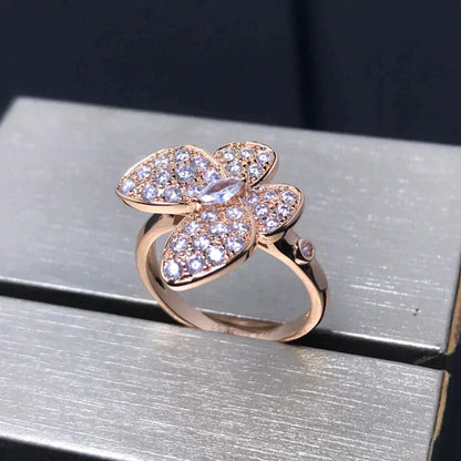 [Aurelle Style]BUTTERFLY PINK GOLD DIAMOND RING