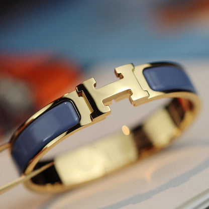 [Aurelle Style]H BRACELET 12MM BLUE GRAY