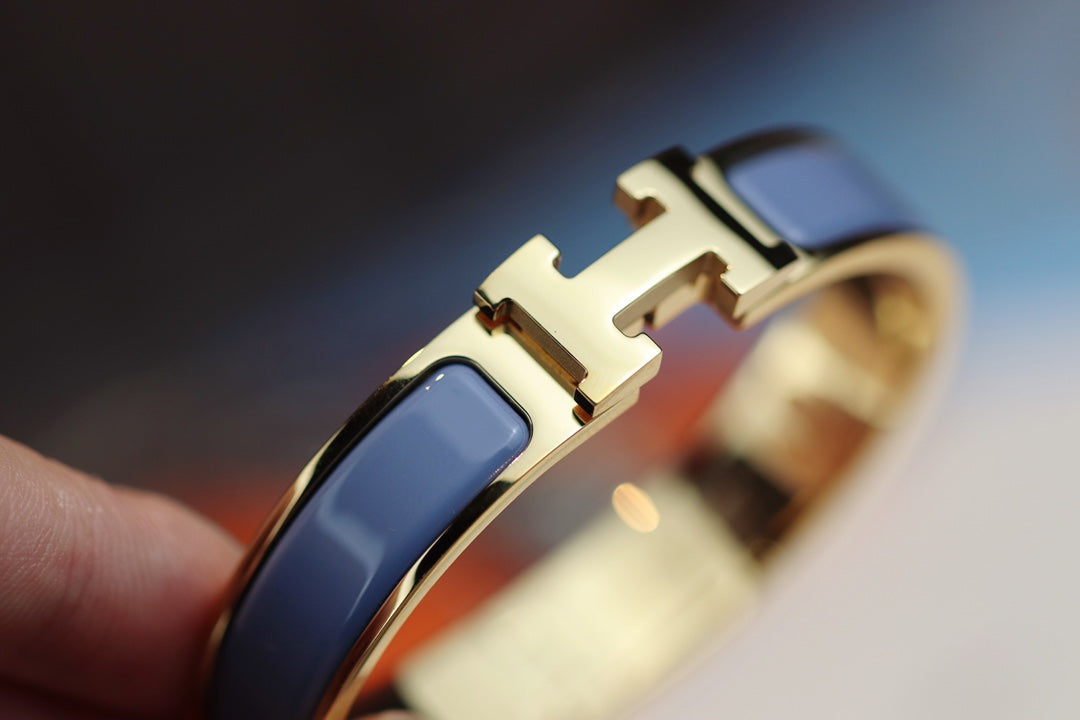 [Aurelle Style]H BRACELET 12MM BLUE GRAY