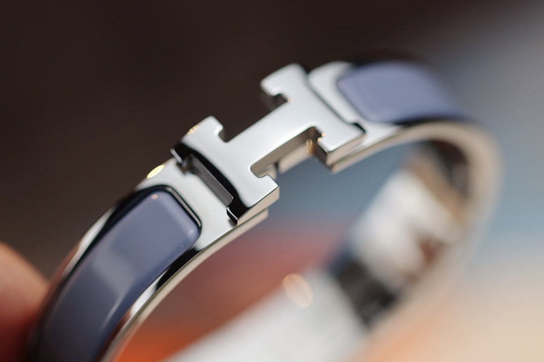 [Aurelle Style]H BRACELET 12MM BLUE GRAY
