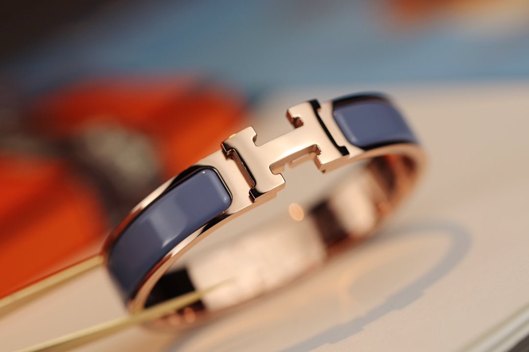 [Aurelle Style]H BRACELET 12MM BLUE GRAY