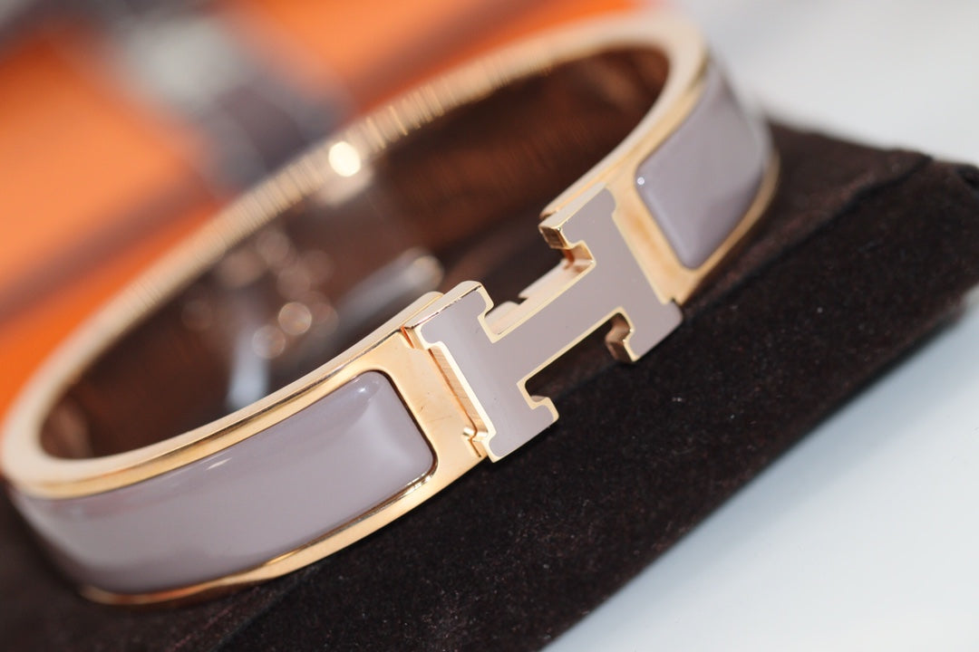 [Aurelle Style]H BRACELET 12MM BROWN