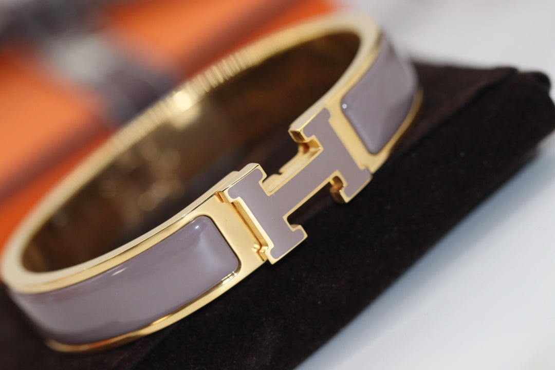 [Aurelle Style]H BRACELET 12MM BROWN