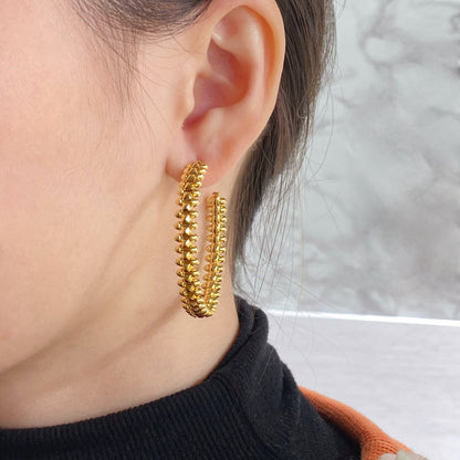 [Aurelle Style]CLASH LARGE HOOP EARRINGS