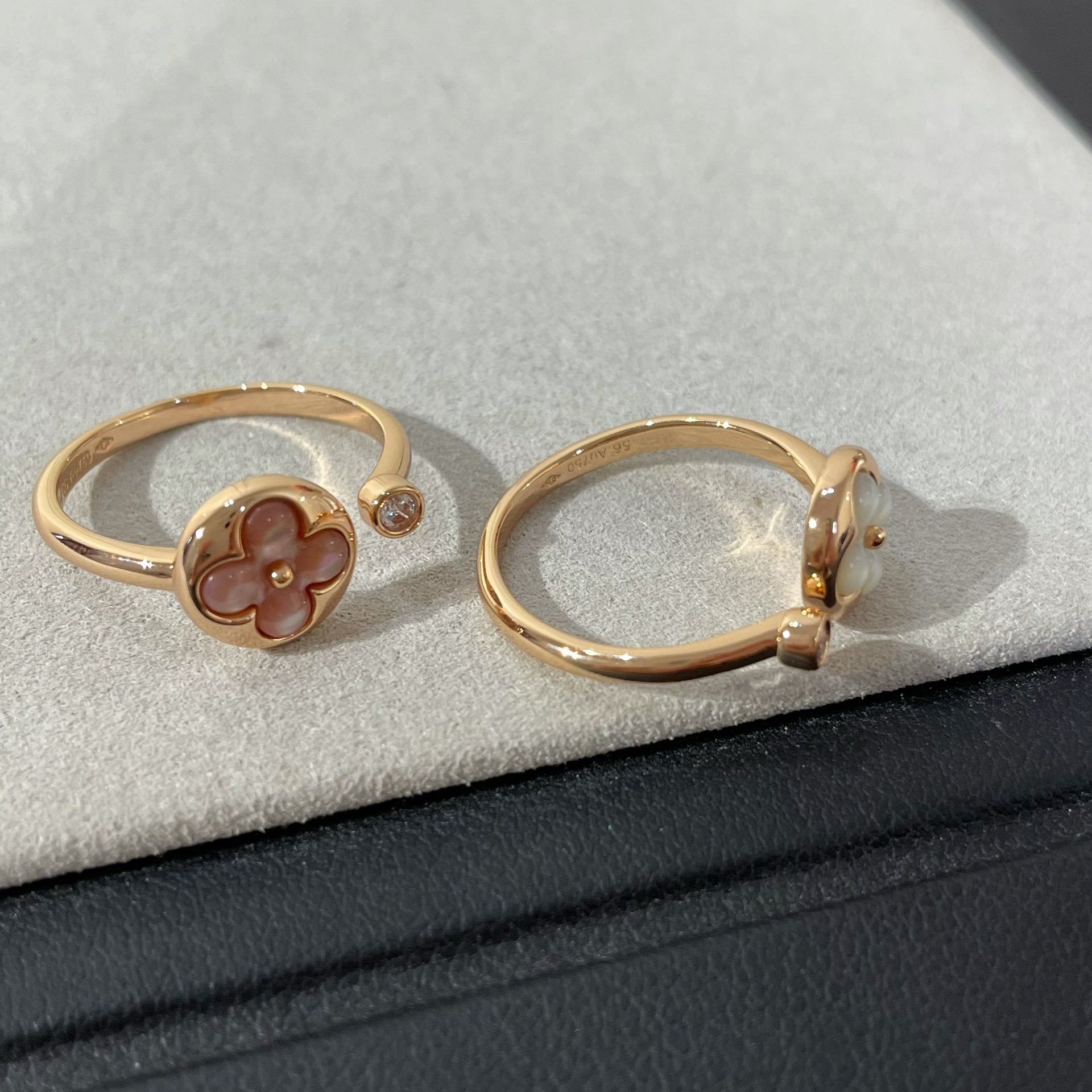 [Aurelle Style]SUN 1 DIAMOND PINK MOP RING