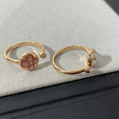 [Aurelle Style]SUN 1 DIAMOND PINK MOP RING