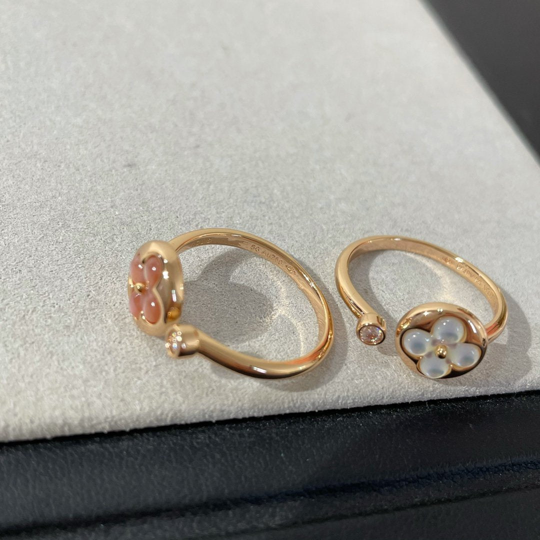 [Aurelle Style]SUN 1 DIAMOND PINK MOP RING