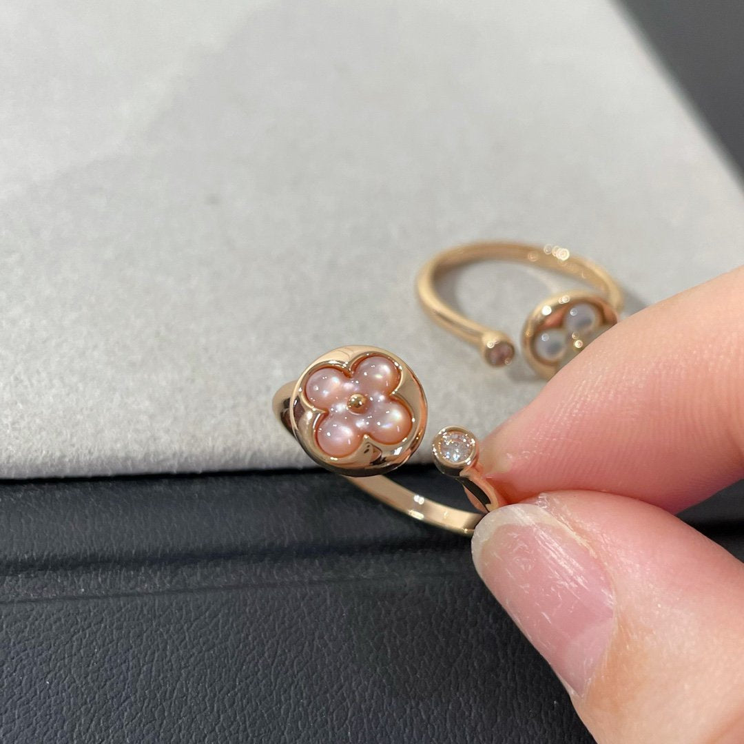 [Aurelle Style]SUN 1 DIAMOND PINK MOP RING