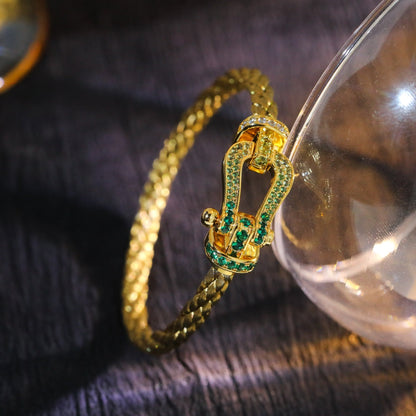 [Aurelle Style]FORCE 10 GOLD GREEN DIAMOND PAVED