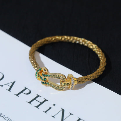 [Aurelle Style]FORCE 10 GOLD GREEN DIAMOND PAVED