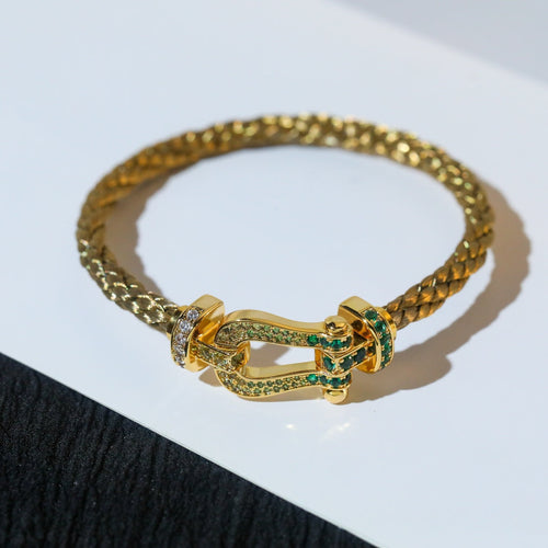 [Aurelle Style]FORCE 10 GOLD GREEN DIAMOND PAVED