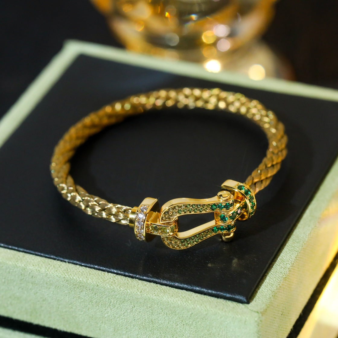 [Aurelle Style]FORCE 10 GOLD GREEN DIAMOND PAVED