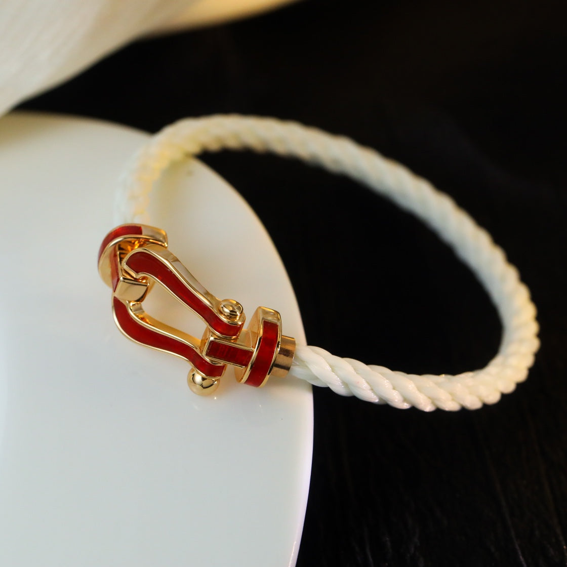 [Aurelle Style]FORCE 10 WHITE TEXTILE DIAMOND PAVED