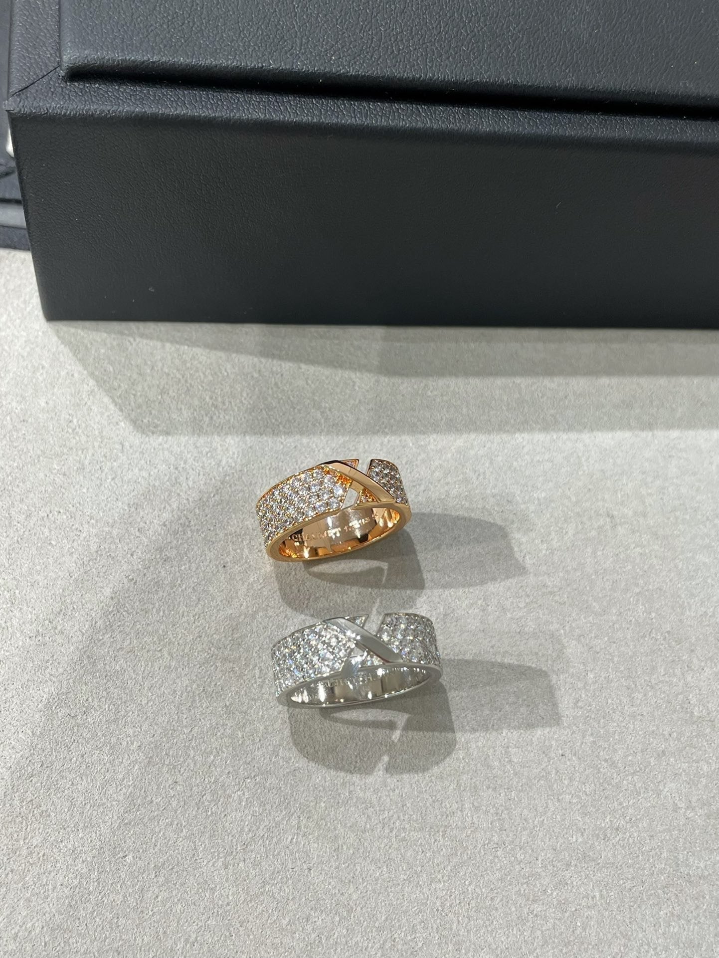 [Aurelle Style]LIENS EVIDENCE  DIAMOND PAVED RING