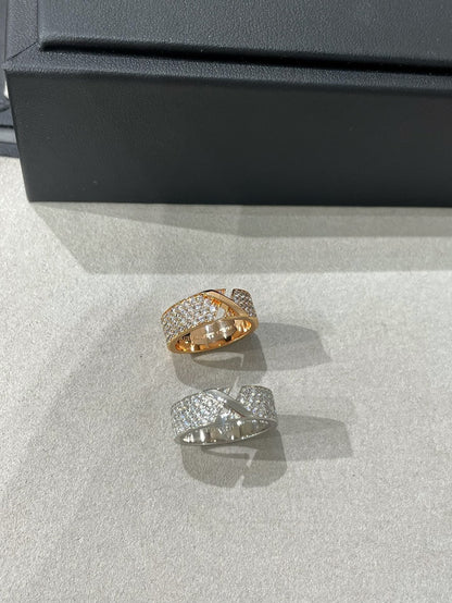 [Aurelle Style]LIENS EVIDENCE  DIAMOND PAVED RING