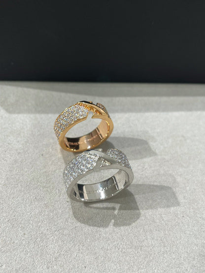 [Aurelle Style]LIENS EVIDENCE  DIAMOND PAVED RING